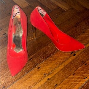 Ted Baker Red Suede Heels
